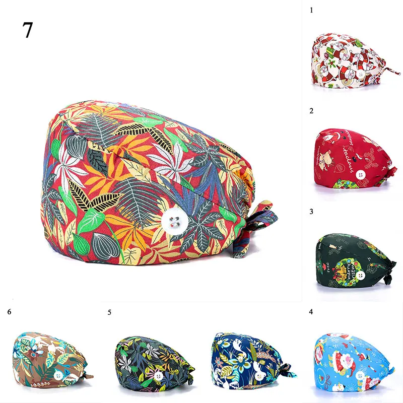 Cute Christmas print women Scrubs Caps Pet shop Work Scrubs Breathable Lab scrub hat nursing hat wholesale nurseshair hats hot
Cute Christmas print women Scrubs Caps Pet shop Work Scrubs Breathable Lab scrub hat nursing hat wholesale nurseshair hats hot