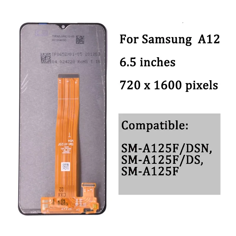 New Original LCD For Samsung Galaxy A12 A125 LCD With Frame Touch Screen Digitizer LCD SM-A125F A125F/DS Display
New Original LCD For Samsung Galaxy A12 A125 LCD With Frame Touch Screen Digitizer LCD SM-A125F A125F/DS Display