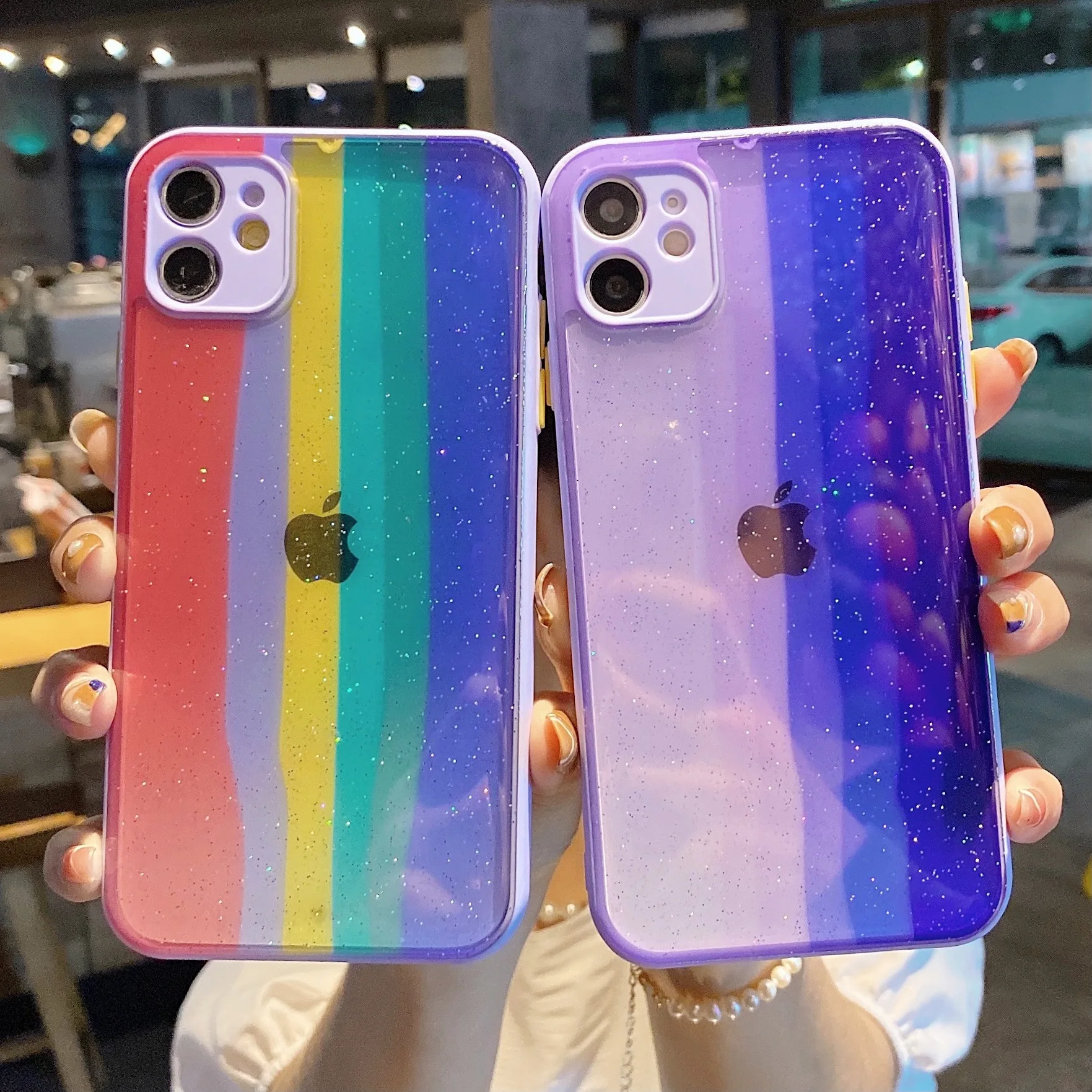 Flashing Colorful Rainbow Glitter Stripe Phone Case for IPhone 12 MINI 11 Pro Max XS XR X 7 8 Plus Soft Camera Protection Cover
Flashing Colorful Rainbow Glitter Stripe Phone Case for IPhone 12 MINI 11 Pro Max XS XR X 7 8 Plus Soft Camera Protection Cover