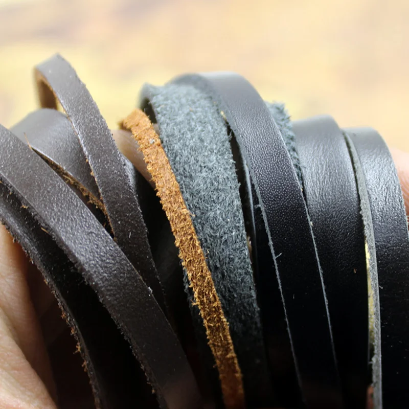 2m/lot Brown Black 2/3/4//5/6/8mm Width Flat Genuine Cow Leather Cord Rope Findings For DIY Bracelet Necklace Jewelry Making
2m/lot Brown Black 2/3/4//5/6/8mm Width Flat Genuine Cow Leather Cord Rope Findings For DIY Bracelet Necklace Jewelry Making