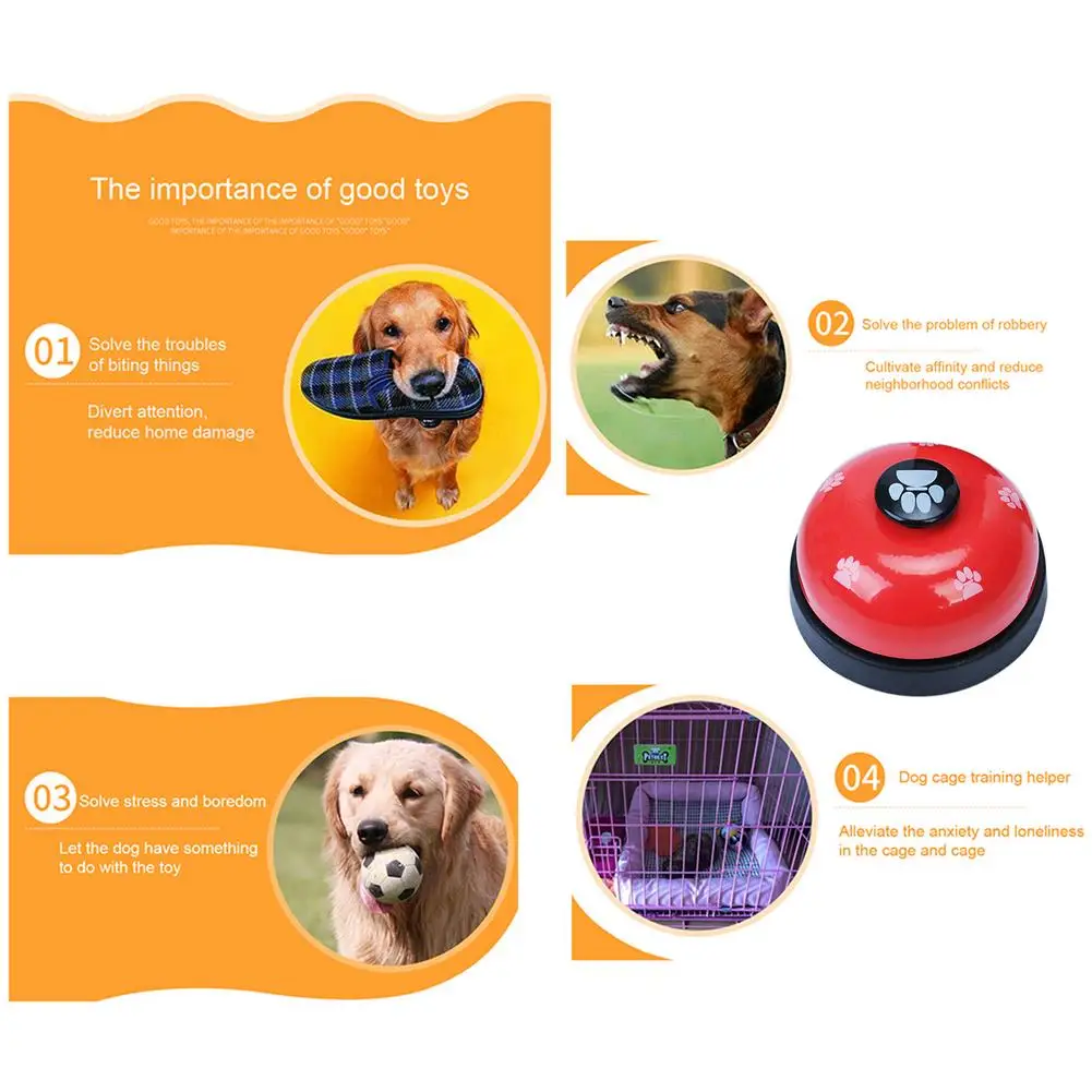 Pet Call Bell Dog Toys IQ Training Dog Cat Feeding Ringer Educational Toy Pets Toys Interactive Bell Eating Food Feeder For Dog