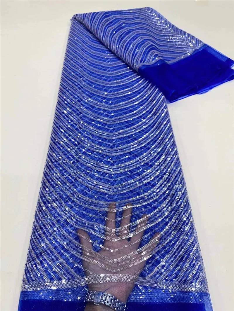 PGC Blue African Sequins Tulle Lace Fabric Hot Sale Nigerian French Mesh Lace Fabrics 5 Yards For Women Wedding Sewing NI5556-1
PGC Blue African Sequins Tulle Lace Fabric Hot Sale Nigerian French Mesh Lace Fabrics 5 Yards For Women Wedding Sewing NI5556-1
