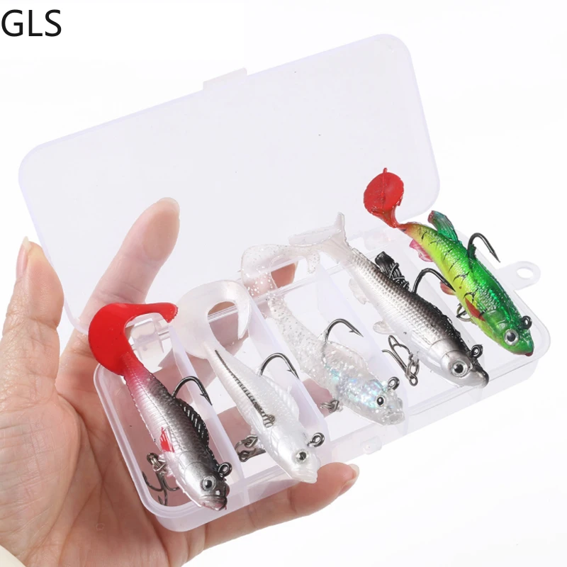 GLS Durable 8.5 cm/8 cm T-shaped Tail Ring Tail Fake Bait 5 Colors Soft Bait Kit Suitable For Perch Pike Fishing Lure 2021
GLS Durable 8.5 cm/8 cm T-shaped Tail Ring Tail Fake Bait 5 Colors Soft Bait Kit Suitable For Perch Pike Fishing Lure 2021