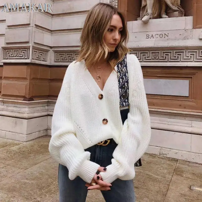 2021 Women Knitted Cardigans Sweater Fashion Autumn Long Sleeve Loose Coat Casual Button Thick V Neck Solid Female Tops
2021 Women Knitted Cardigans Sweater Fashion Autumn Long Sleeve Loose Coat Casual Button Thick V Neck Solid Female Tops