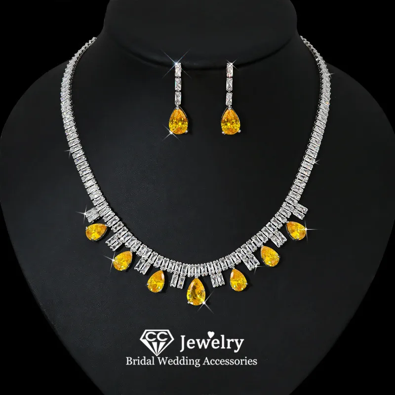 CC Earrings Necklace Set for Women Wedding Accessories Engagement Bijoux Bridal Jewellery 100% Handmade Jewelry Sets Gift HL025
CC Earrings Necklace Set for Women Wedding Accessories Engagement Bijoux Bridal Jewellery 100% Handmade Jewelry Sets Gift HL025