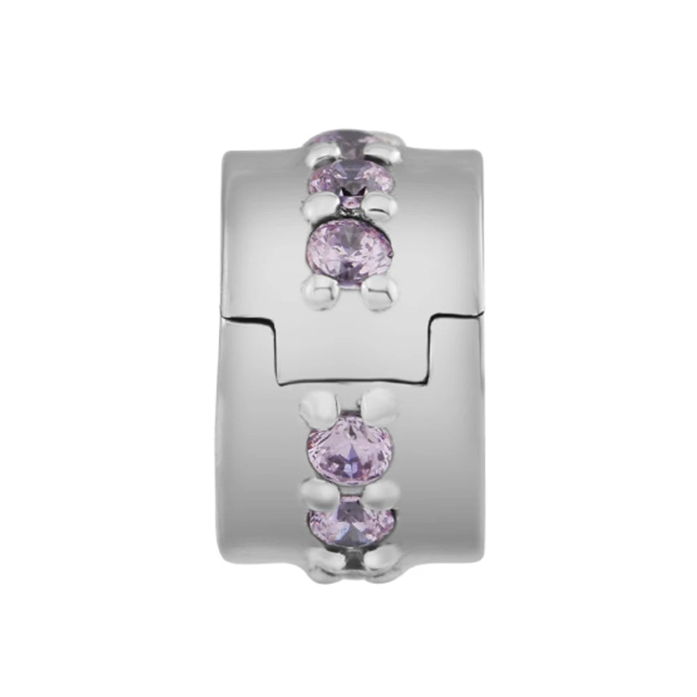 Authentic 925 Sterling Silver Pink CZ Shining Path Clip Charms Fits Pandora Bracelet Stopper Beads DIY Jewelry Making Kralen
Authentic 925 Sterling Silver Pink CZ Shining Path Clip Charms Fits Pandora Bracelet Stopper Beads DIY Jewelry Making Kralen
