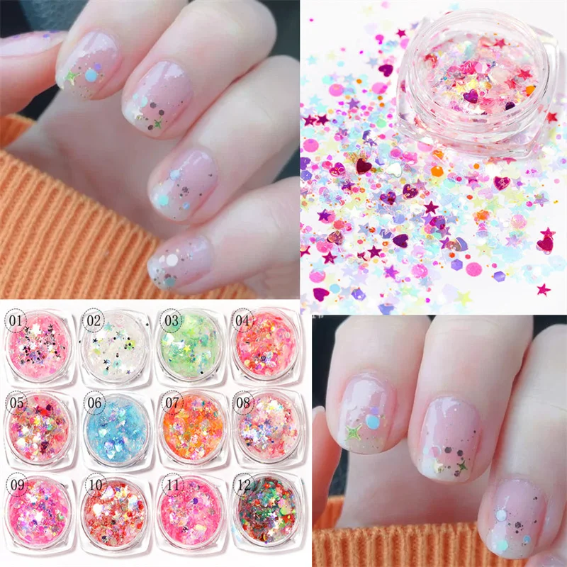 1 Box Shiny Mermaid DIY Art Nail Glitter Nail Decorations Mixed Star Dust Nail Sequin Shinny 3D Laser Powder Nail Flakes
1 Box Shiny Mermaid DIY Art Nail Glitter Nail Decorations Mixed Star Dust Nail Sequin Shinny 3D Laser Powder Nail Flakes