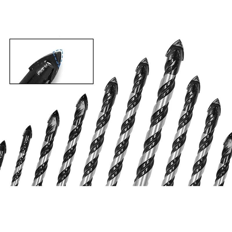 Masonry Drill Bits Set 11Pcs (1/8 inch - 1/2 inch), Mutli-Functional Concrete Drill Bit for Tile, Glass, Stucco
Masonry Drill Bits Set 11Pcs (1/8 inch - 1/2 inch), Mutli-Functional Concrete Drill Bit for Tile, Glass, Stucco