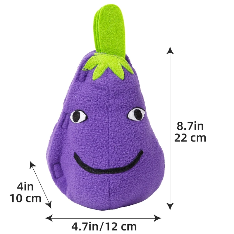 3 Pcs/Set Dog Sniffing Training Puzzle Plush Toy Eggplant Shaped Chewing Squeaks Soft Non-Toxic Snuffle Feeding Tools Slow
3 Pcs/Set Dog Sniffing Training Puzzle Plush Toy Eggplant Shaped Chewing Squeaks Soft Non-Toxic Snuffle Feeding Tools Slow