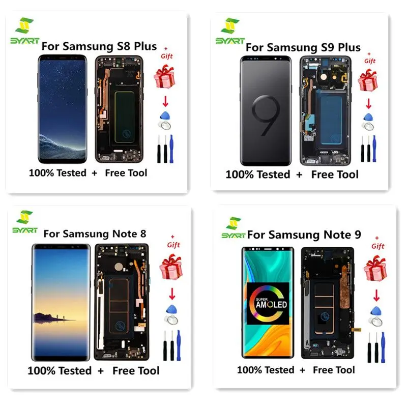 ЖК-экран SUPER AMOLED для Samsung Galaxy Note 8, N950U, Note 9, N960U, S8 +, S9 +, ЖК-дисплей, сенсорный экран, дигитайзер с рамкой
ЖК-экран SUPER AMOLED для Samsung Galaxy Note 8, N950U, Note 9, N960U, S8 +, S9 +, ЖК-дисплей, сенсорный экран, дигитайзер с рамкой