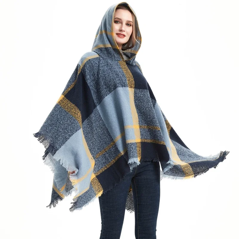 Sparsil New Woman Winter Knitted Pashmina Scarf Shawl Long Plaid Headwraps Cashmere Poncho Hijabs Female Cape with Hooded Shawls
Sparsil New Woman Winter Knitted Pashmina Scarf Shawl Long Plaid Headwraps Cashmere Poncho Hijabs Female Cape with Hooded Shawls