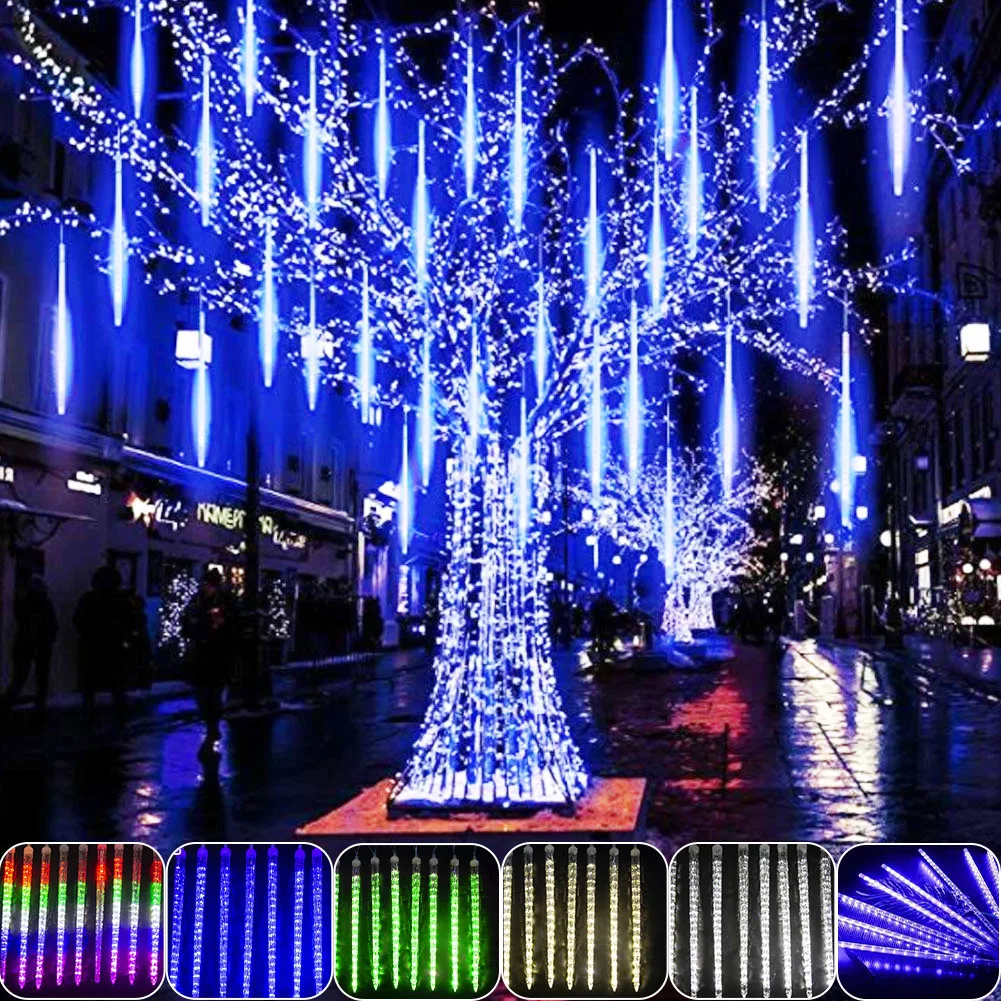 8pcs 50cm Meteor Shower Rain Lights Eu/us Plug Led Falling Rain Fairy String Light Christma Wedding Party Garden Yard Tree Decor
8pcs 50cm Meteor Shower Rain Lights Eu/us Plug Led Falling Rain Fairy String Light Christma Wedding Party Garden Yard Tree Decor