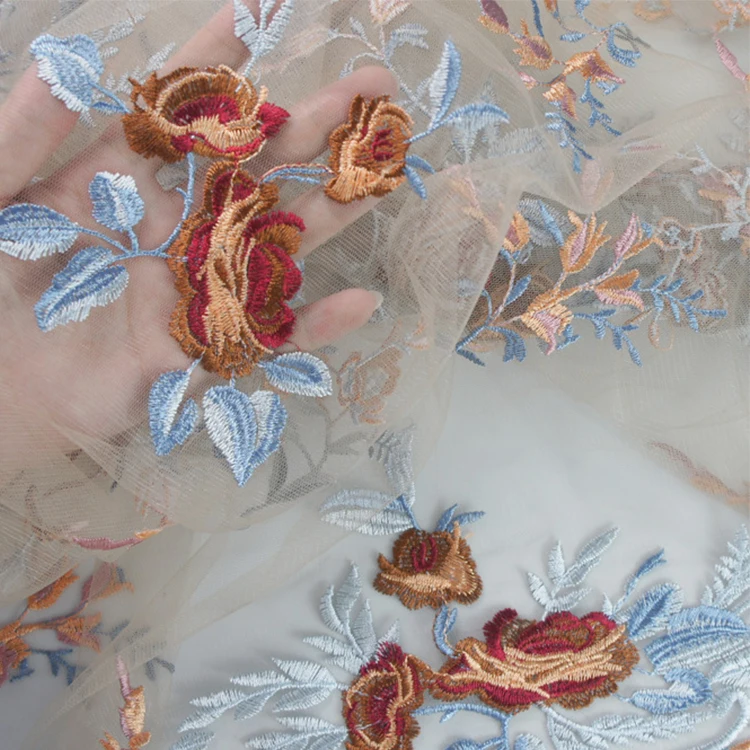 Net yarn fine embroidered peony flower colorful embroidery lace fabric diy dress skirt
Net yarn fine embroidered peony flower colorful embroidery lace fabric diy dress skirt