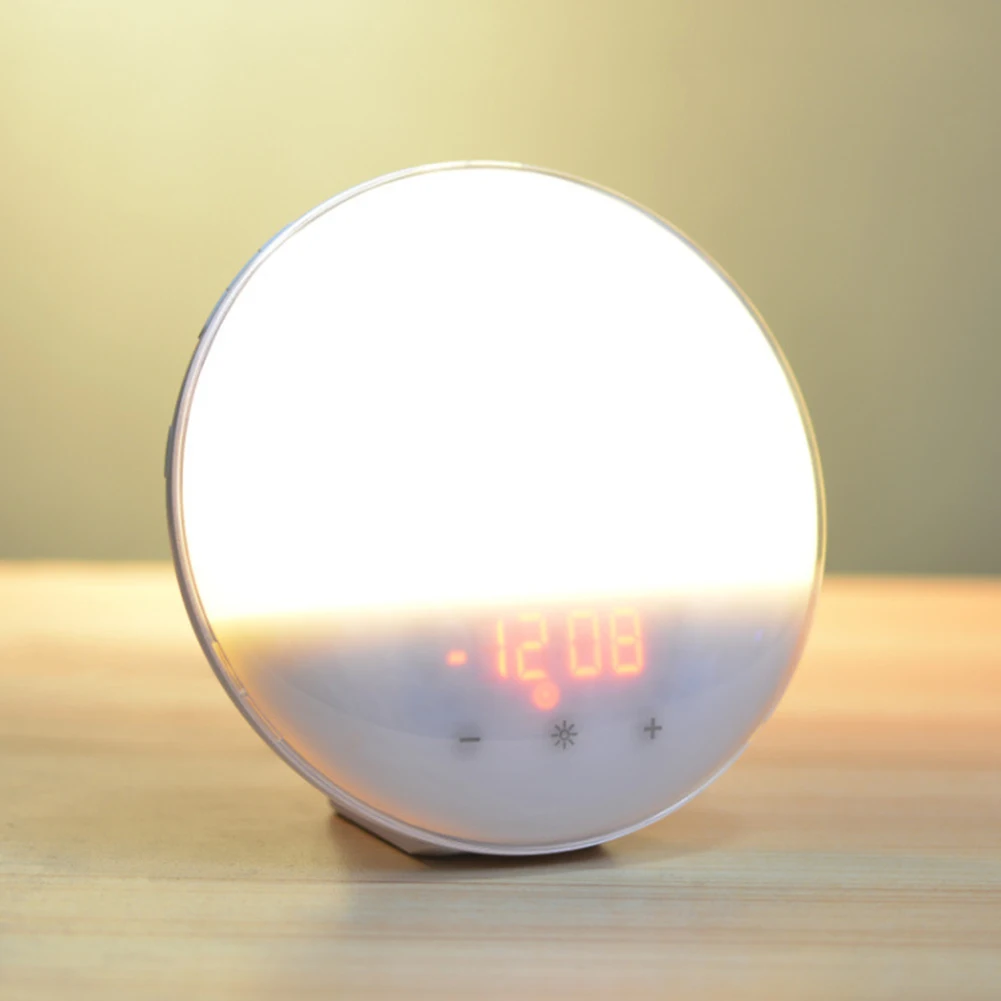 Digital Alarm Clock Lamp Creative Sunrise Sunset NIght Lamp for Snooze Sleeping 7 Sounds LED Color Lamp Home Decor
Digital Alarm Clock Lamp Creative Sunrise Sunset NIght Lamp for Snooze Sleeping 7 Sounds LED Color Lamp Home Decor