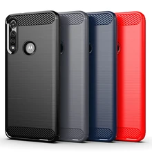 For Motorola Moto G Fast Power Case Cover Moto G5S G6 G7 G8 G9 Plus Play Soft Rubber Shockproof Bumper Carbon Fiber Phone Case