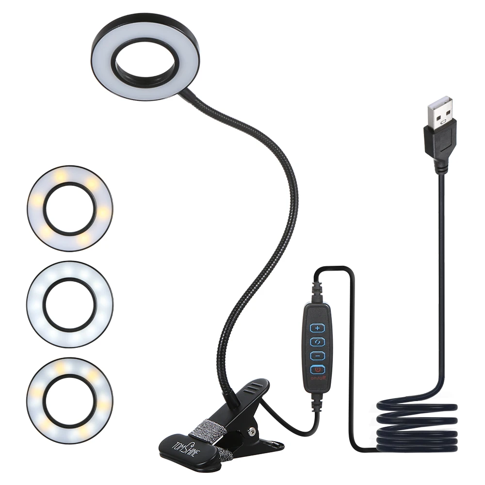 Приглушаемый USB-светильник Tomshine, 3 цвета, 10 яркостей, 18 светодиодов, лампа для чтения с защитой глаз, настольная лампа, прикроватный светильни...
Приглушаемый USB-светильник Tomshine, 3 цвета, 10 яркостей, 18 светодиодов, лампа для чтения с защитой глаз, настольная лампа, прикроватный светильни...
