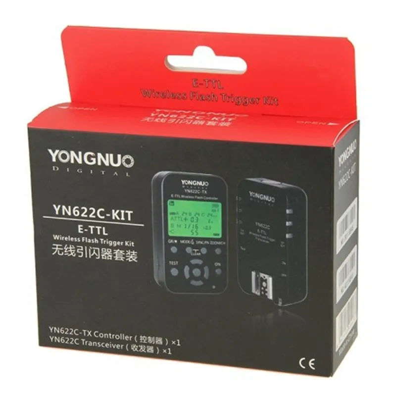 Yongnuo YN-622C +YN622TX Flash Trigger Receiver Transceiver TTL Flash Trigger for Canon 5D 7D YN622
Yongnuo YN-622C +YN622TX Flash Trigger Receiver Transceiver TTL Flash Trigger for Canon 5D 7D YN622
