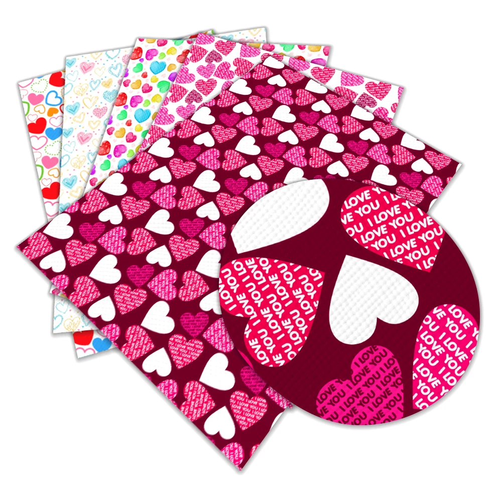 Love Heart Pattern Valentine's Day Printed faux Leather 22 x 30 cm for DIY Sewing Material For Garments L071 L072
Love Heart Pattern Valentine's Day Printed faux Leather 22 x 30 cm for DIY Sewing Material For Garments L071 L072