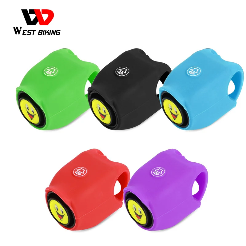 

WEST BIKING Electric Cycling Bells 120 dB Horn Rainproof MTB Bike Accessories Handlebar Bell Silica Gel Shell Ring Bicycle Bell