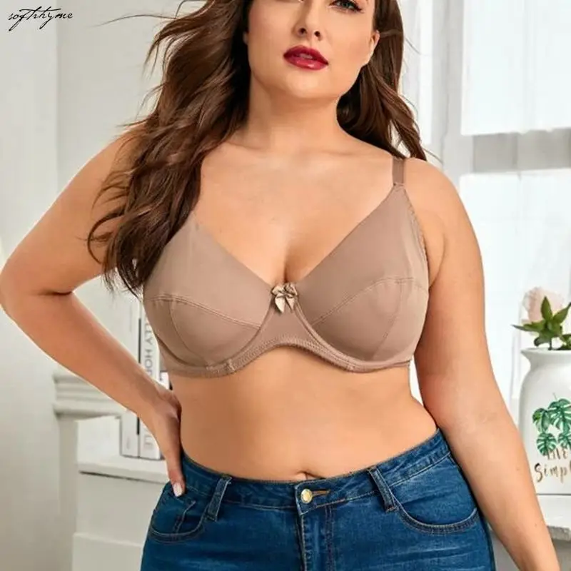 Softrhyme Plus Size Women Ultra Thin Bra Solid Color D E 80 85 90 95 100 105 110 Full Cup Minimizer Bras for Ladies Bh
Softrhyme Plus Size Women Ultra Thin Bra Solid Color D E 80 85 90 95 100 105 110 Full Cup Minimizer Bras for Ladies Bh