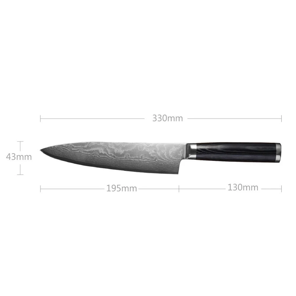 67 Layers 9Cr18CoMoV Damascus Steel Kitchen Knives 8 Inch Sharp Cleaver Chef Japanese Knife Natural Damascus Veins Wood Handle
67 Layers 9Cr18CoMoV Damascus Steel Kitchen Knives 8 Inch Sharp Cleaver Chef Japanese Knife Natural Damascus Veins Wood Handle