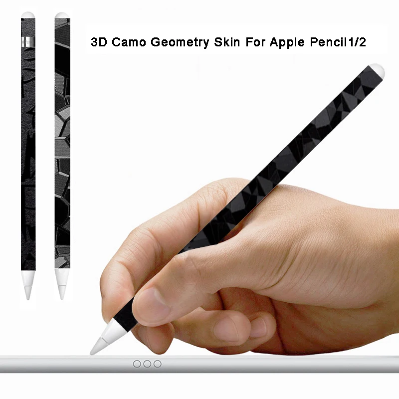 3D камуфляжная черная пленка в виде призрака обмотка наклейка для телефона Apple Pencil