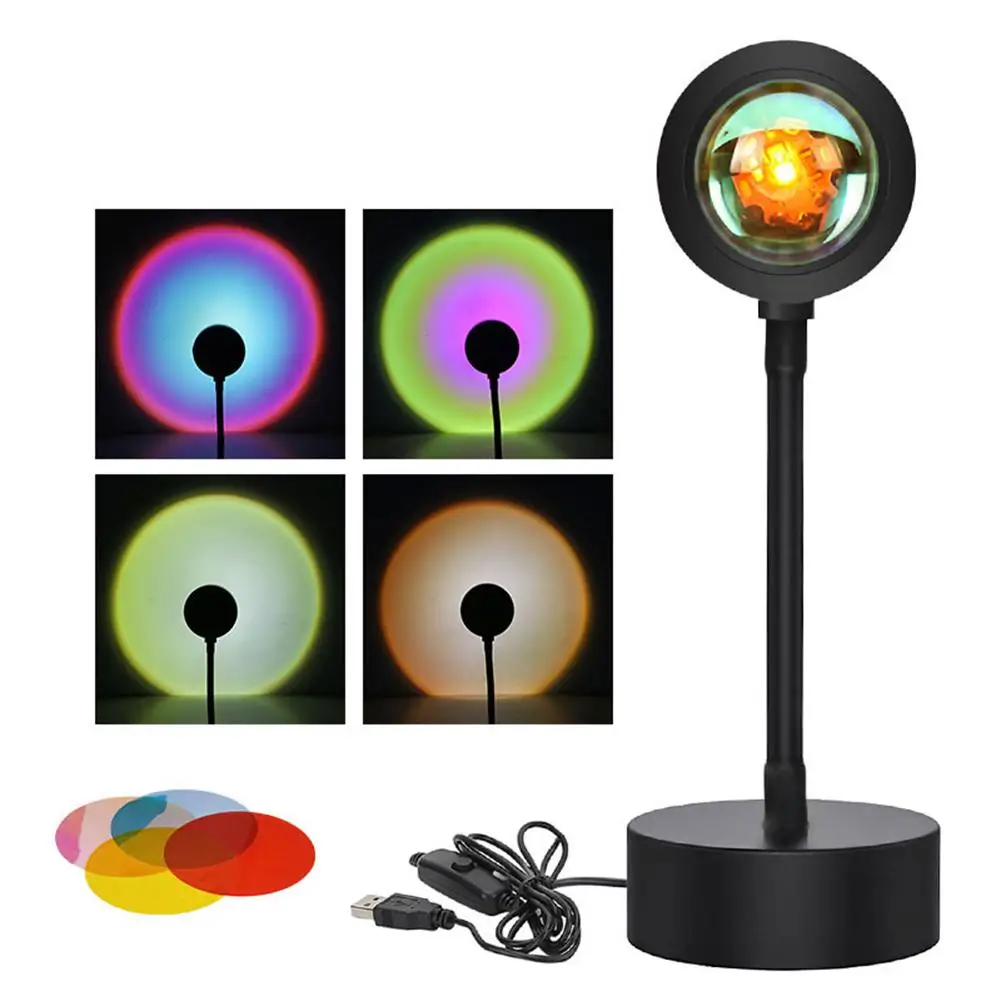 USB Rainbow Led Light Sunset Projector Night Light Desk Lamp For Live Broadcast Atmosphere Light Bedroom Bar Coffee
USB Rainbow Led Light Sunset Projector Night Light Desk Lamp For Live Broadcast Atmosphere Light Bedroom Bar Coffee