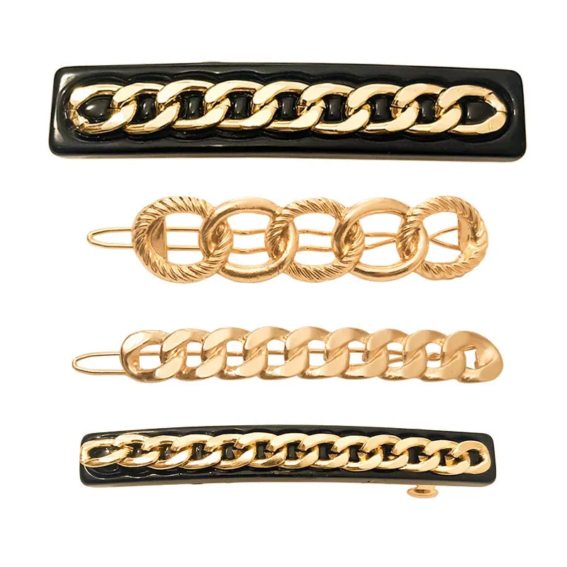 Fashion Geometric Metal Chain Hair Clip Bobby Pin Alloy Hair Pins for Women Headdress Hair Accessories Jewelry
Fashion Geometric Metal Chain Hair Clip Bobby Pin Alloy Hair Pins for Women Headdress Hair Accessories Jewelry