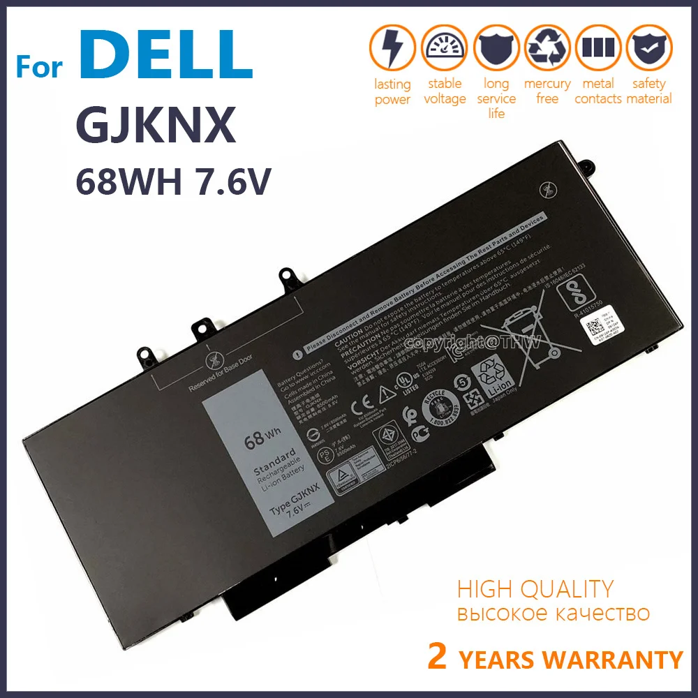 Аккумулятор GJKNX GD1JP для ноутбука Dell, оригинальный аккумулятор для ноутбука Latitude 100%, 5480, 5490, 5491, E5280, E5580, 5580 в, 68 Вт ч
Аккумулятор GJKNX GD1JP для ноутбука Dell, оригинальный аккумулятор для ноутбука Latitude 100%, 5480, 5490, 5491, E5280, E5580, 5580 в, 68 Вт ч