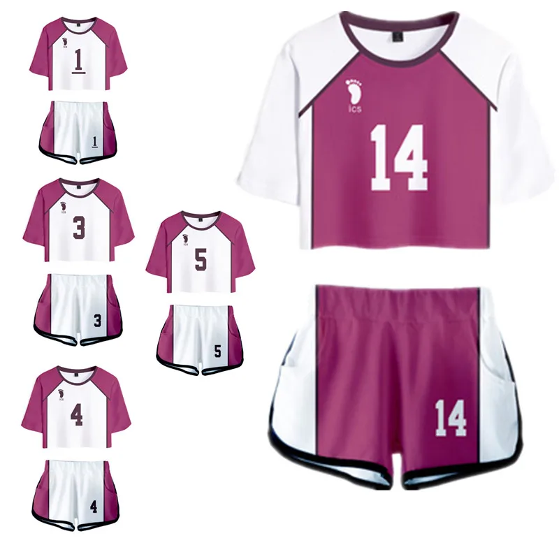 Haikyuu Funny T-shirt Cosplay Anime Fashion Novelty Girls Sexy Two Pieces Shorts Dew Navel Short Sleeve Leisure Sports Suit
Haikyuu Funny T-shirt Cosplay Anime Fashion Novelty Girls Sexy Two Pieces Shorts Dew Navel Short Sleeve Leisure Sports Suit