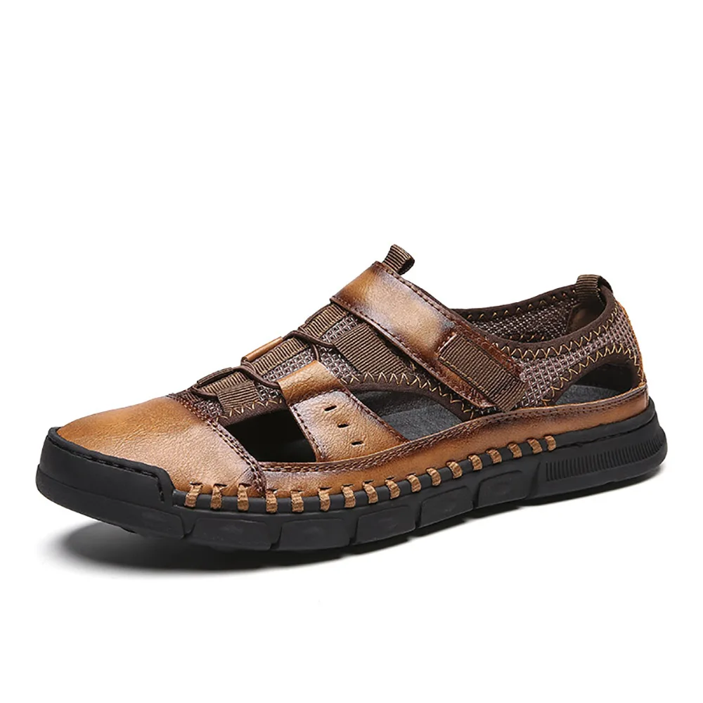 Summer New Fashion Summer Beach Breathable Men Sandals Genuine Leather Men's Sandal Man Causal Flat Shoes Plus Size 38-48
Summer New Fashion Summer Beach Breathable Men Sandals Genuine Leather Men's Sandal Man Causal Flat Shoes Plus Size 38-48