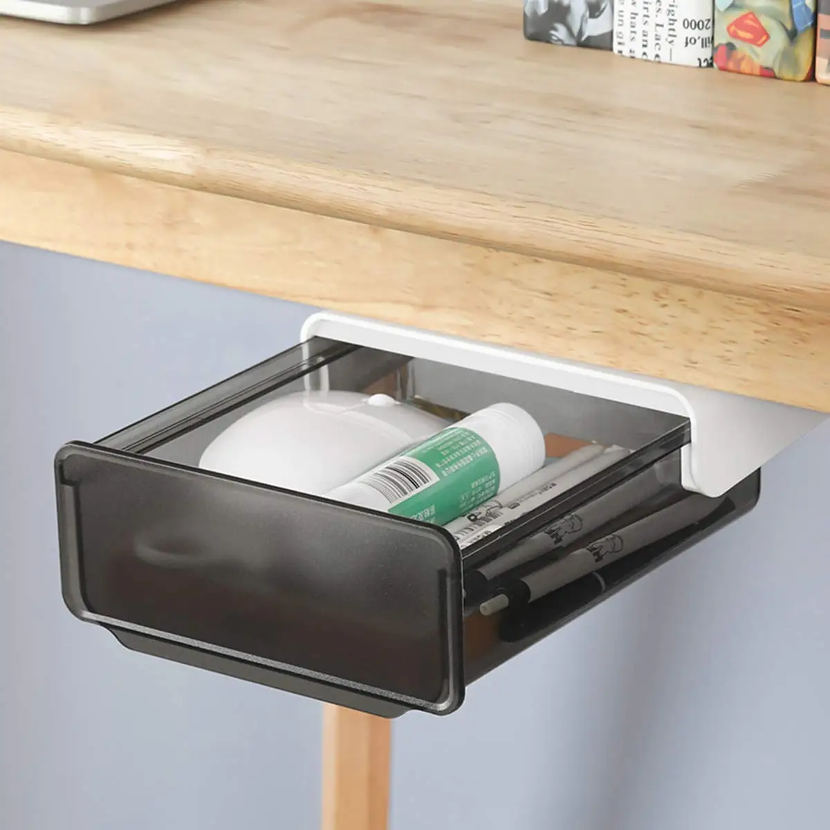 Under Desk Drawer Organizer Table Storage Box Paste Type Drawer Household Cosmetics Kitchen Office Supplies Storage
Under Desk Drawer Organizer Table Storage Box Paste Type Drawer Household Cosmetics Kitchen Office Supplies Storage