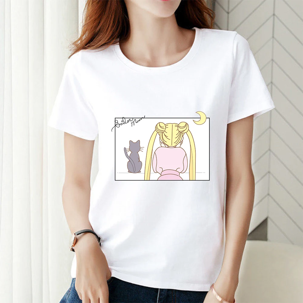 Sailor Moon Usagi Kawaii Funny Cartoon T Shirt Women Cute Anime Harajuku Short Sleeve Cartoons Graphic Tshirt Tops Tees Female
Sailor Moon Usagi Kawaii Funny Cartoon T Shirt Women Cute Anime Harajuku Short Sleeve Cartoons Graphic Tshirt Tops Tees Female