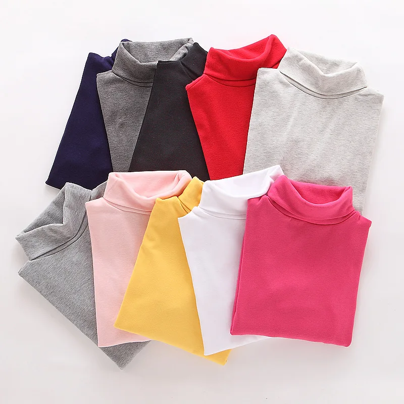 New High-neck Solid Color Base Shirt Boys Long Sleeve T shirt Autumn And Winter Boys And Girls Thermal Underwear
New High-neck Solid Color Base Shirt Boys Long Sleeve T shirt Autumn And Winter Boys And Girls Thermal Underwear