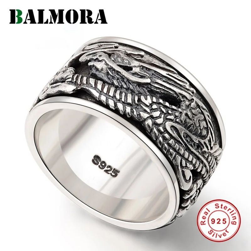 Кольцо мужское BALMORA, из серебра 925 пробы, в виде древнего китайского дракона, винтажное, этническое, вращающееся, тайское серебрянное кольцо
Кольцо мужское BALMORA, из серебра 925 пробы, в виде древнего китайского дракона, винтажное, этническое, вращающееся, тайское серебрянное кольцо