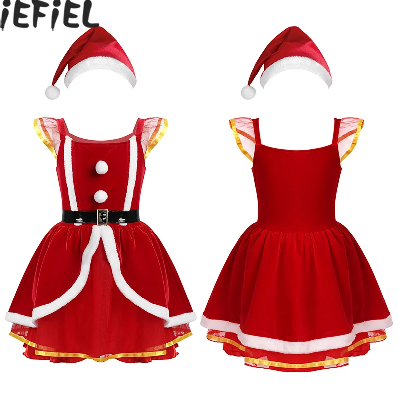 Dress For Kids Girls Fancy Dress Christmas Costume Santa Claus Clothes Princess Mesh Tutu Party Dress with Hat Outfit for Child
Dress For Kids Girls Fancy Dress Christmas Costume Santa Claus Clothes Princess Mesh Tutu Party Dress with Hat Outfit for Child