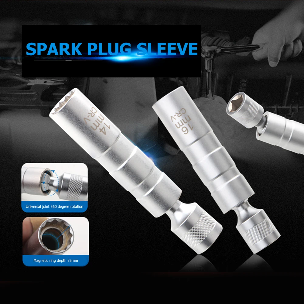 14mm 16mm Magnetic 12 Angle Spark Plug Sleeve Removal Tool 3/8 Drive Plug Socket Car Repair Disassembly Tools Accessories Parts
14mm 16mm Magnetic 12 Angle Spark Plug Sleeve Removal Tool 3/8 Drive Plug Socket Car Repair Disassembly Tools Accessories Parts