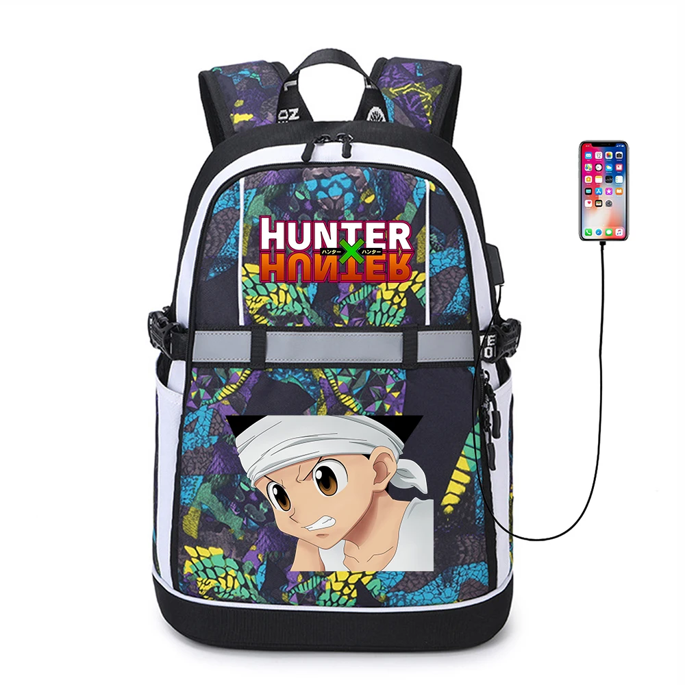 Anime Hunter Hunter Cartoon USB Backpack Reflective Stripe Oxford Zipper Teenger Student Casual Bookbag Knapsack Schoolbag Bag
Anime Hunter Hunter Cartoon USB Backpack Reflective Stripe Oxford Zipper Teenger Student Casual Bookbag Knapsack Schoolbag Bag