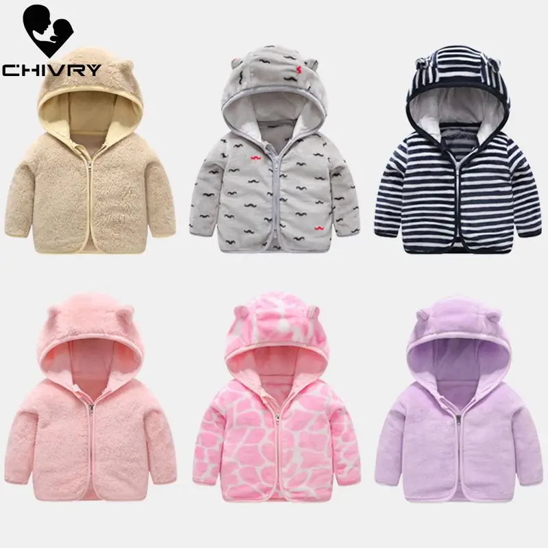 New Baby Boys Girls Wool Hooded Zipper Coat Outwear 2020 Autumn Winter Kids Warm Soft Fleece Striped Jackets Children Clothing 
New Baby Boys Girls Wool Hooded Zipper Coat Outwear 2020 Autumn Winter Kids Warm Soft Fleece Striped Jackets Children Clothing