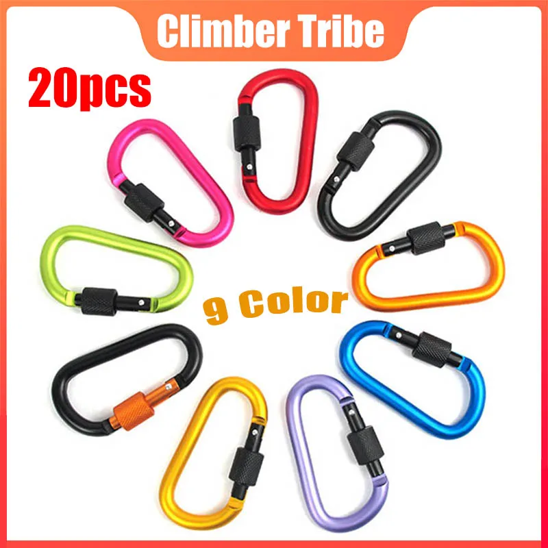 20pcs Carabiner Climbing D Shape 8cm Thicker High Quality Alloy Aluminum Mountaineering Lock Quickdraws Buckle Outdoor Kits /40
20pcs Carabiner Climbing D Shape 8cm Thicker High Quality Alloy Aluminum Mountaineering Lock Quickdraws Buckle Outdoor Kits /40