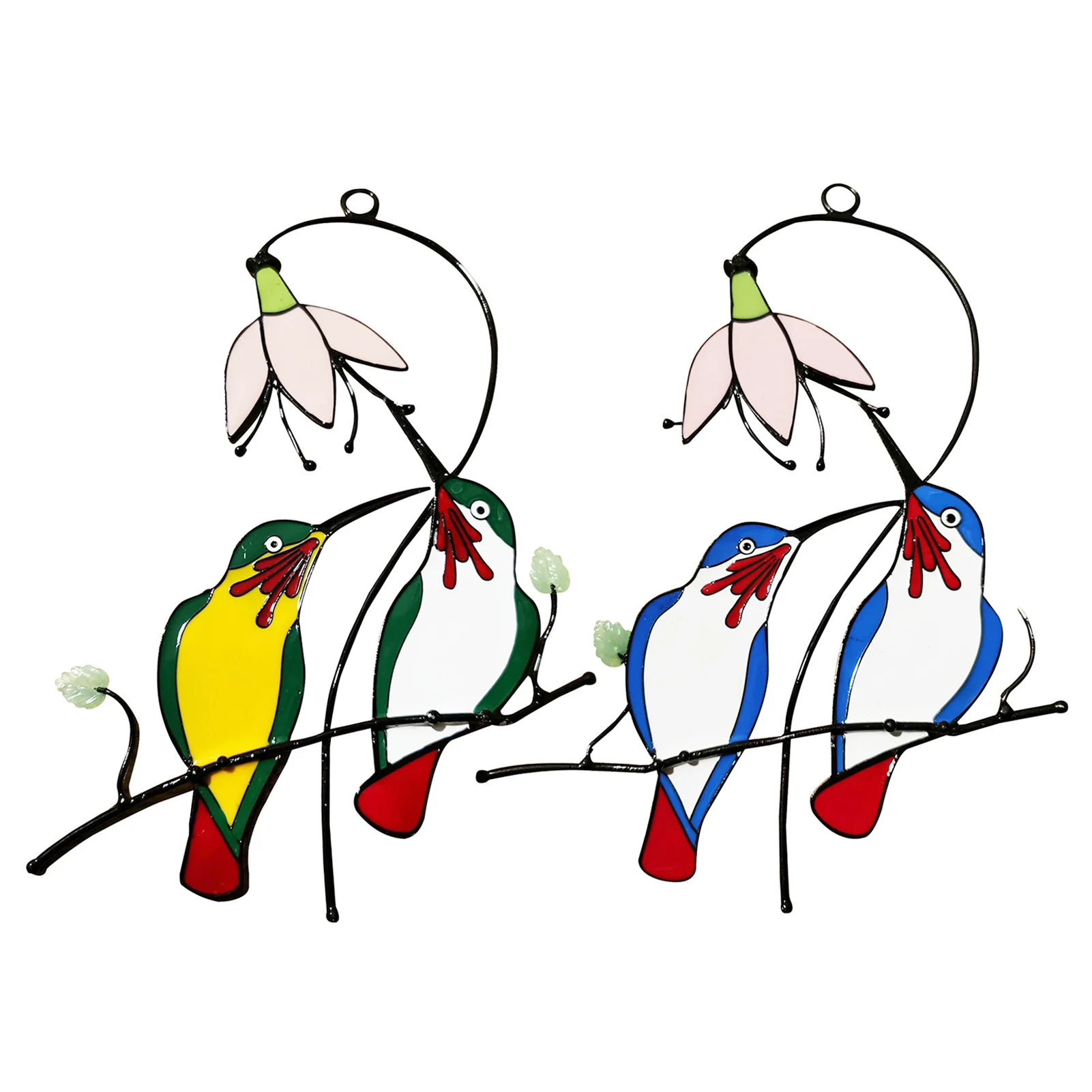 Multicolor Birds On A Wire High Stained Glass Suncatcher Window Panel, Bird Series Ornaments Pendant For Home Decoration
Multicolor Birds On A Wire High Stained Glass Suncatcher Window Panel, Bird Series Ornaments Pendant For Home Decoration
