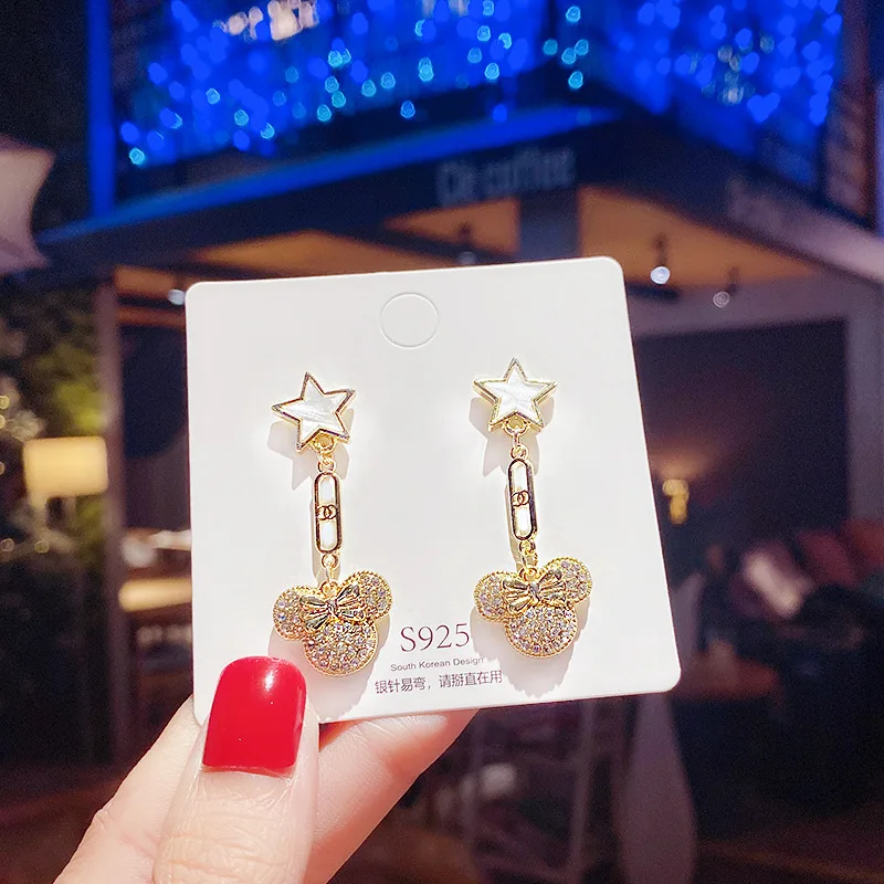 Cute Bear Earrings Stud For Women Star Bow Crystals Mouse Design Charm Fashion Jewelry Wholesale 2022 New Korean Accessories
Cute Bear Earrings Stud For Women Star Bow Crystals Mouse Design Charm Fashion Jewelry Wholesale 2022 New Korean Accessories
