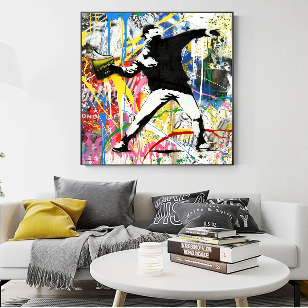 Graffiti Masked Boy Throw The Book Street Art Canvas Print Painting Modern Wall Picture Living Room Home Decoration Poster
Graffiti Masked Boy Throw The Book Street Art Canvas Print Painting Modern Wall Picture Living Room Home Decoration Poster