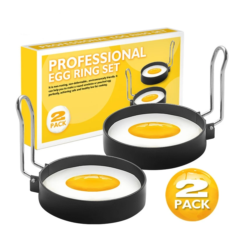 2Pcs Egg Cooker Pancake Maker Egg Holder Pancake Mold Boiler Ring Shaper Fried Eggs Mold Kitchen Tools Accessories Nonstick Pan
2Pcs Egg Cooker Pancake Maker Egg Holder Pancake Mold Boiler Ring Shaper Fried Eggs Mold Kitchen Tools Accessories Nonstick Pan