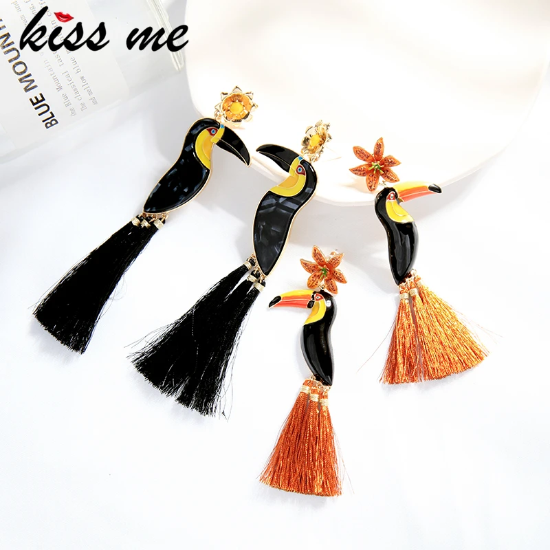 kissme Bohemia Style Hyperbole Toucan Drop Earrings For Women Multicolor Enamel Animal Black Red Cotton Thread Tassel Earrings
kissme Bohemia Style Hyperbole Toucan Drop Earrings For Women Multicolor Enamel Animal Black Red Cotton Thread Tassel Earrings