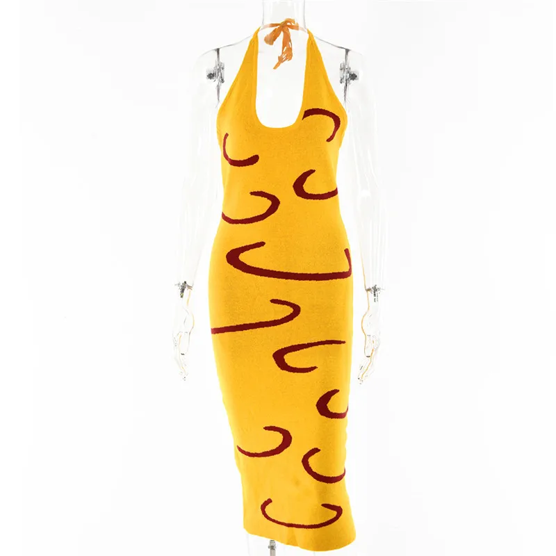 Mozision Halter Backless Knitted Dress Women Summer New Sleeveless Straight Dresses Ladies Party Clubwear Vestidos Fashion
Mozision Halter Backless Knitted Dress Women Summer New Sleeveless Straight Dresses Ladies Party Clubwear Vestidos Fashion