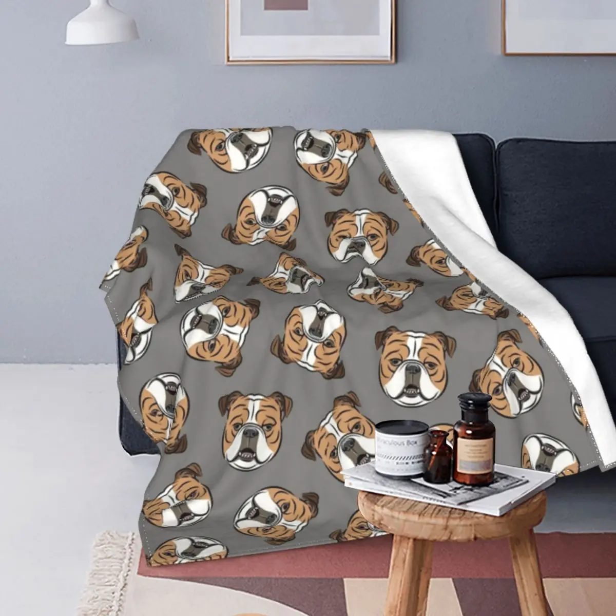 English Bulldog Toss Gray Dog Blanket Flannel Print Dog Face Multifunction Lightweight Throw Blanket for Bed Couch Bedspreads
English Bulldog Toss Gray Dog Blanket Flannel Print Dog Face Multifunction Lightweight Throw Blanket for Bed Couch Bedspreads