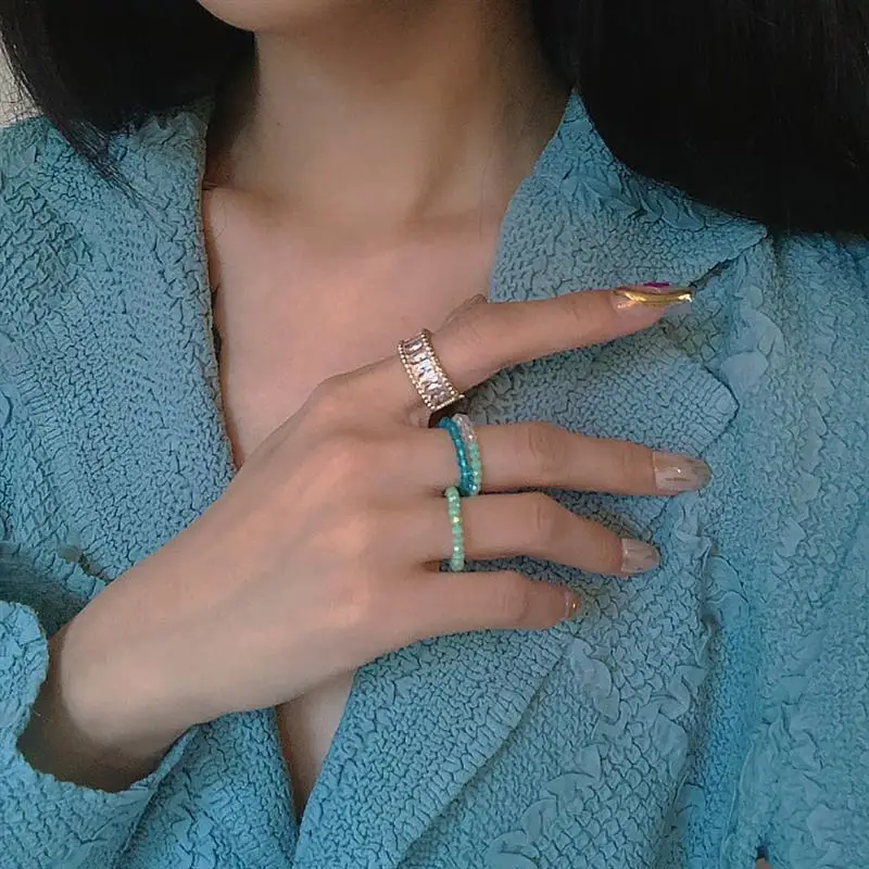 1pc Multi Beaded Rings Natural Crystal Geometric Finger Rings For Women Girls Continuous Circle Ring 2021 Jewelry Accessories
1pc Multi Beaded Rings Natural Crystal Geometric Finger Rings For Women Girls Continuous Circle Ring 2021 Jewelry Accessories