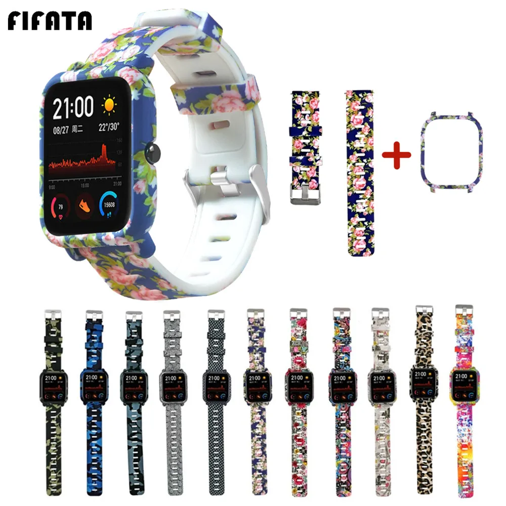 Ремешок для умных часов FIFATA Xiaomi Huami Amazfit GTS 20 мм ремешок на запястье + чехол 2 в 1