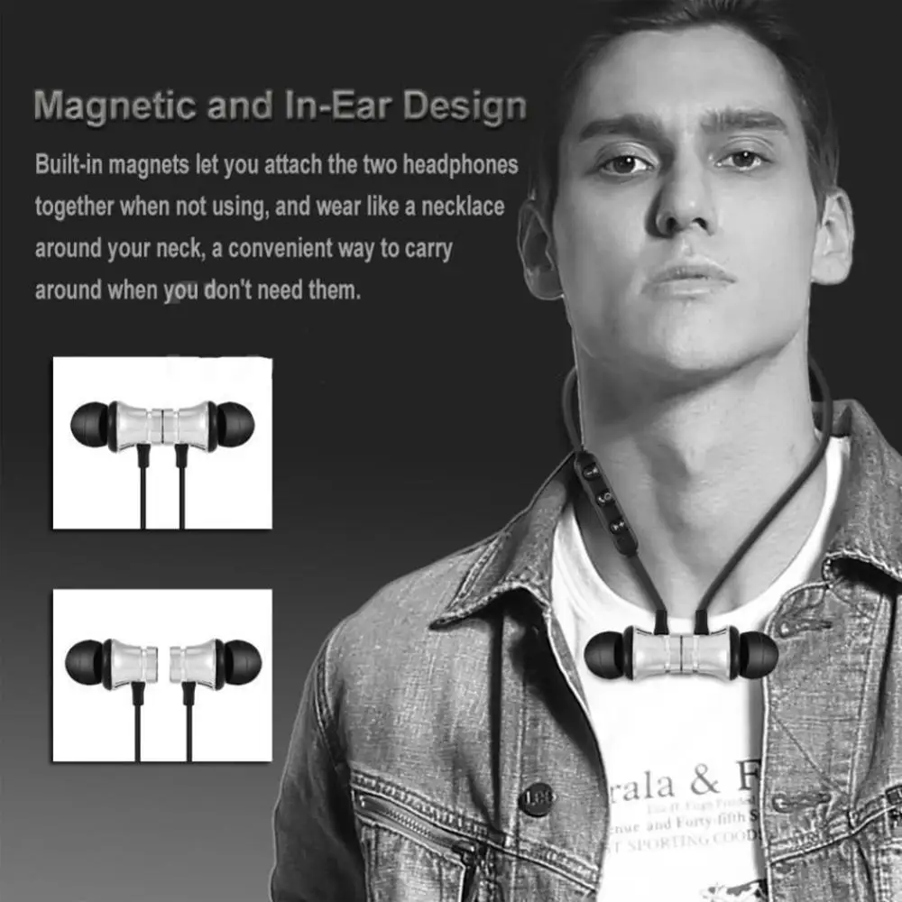 Magnetic Bluetooth Wireless Stereo Earphone Sport Headset For iPhone X 7 8 Samsung S8 Xiaomi Huawei Waterproof Earbuds With Mic
Magnetic Bluetooth Wireless Stereo Earphone Sport Headset For iPhone X 7 8 Samsung S8 Xiaomi Huawei Waterproof Earbuds With Mic